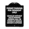 Signmission Parking Permit Permit Parking for Residents Only Vehicles Without Valid Parking Permi, BW-1824-23399 A-DES-BW-1824-23399 - alternate 1